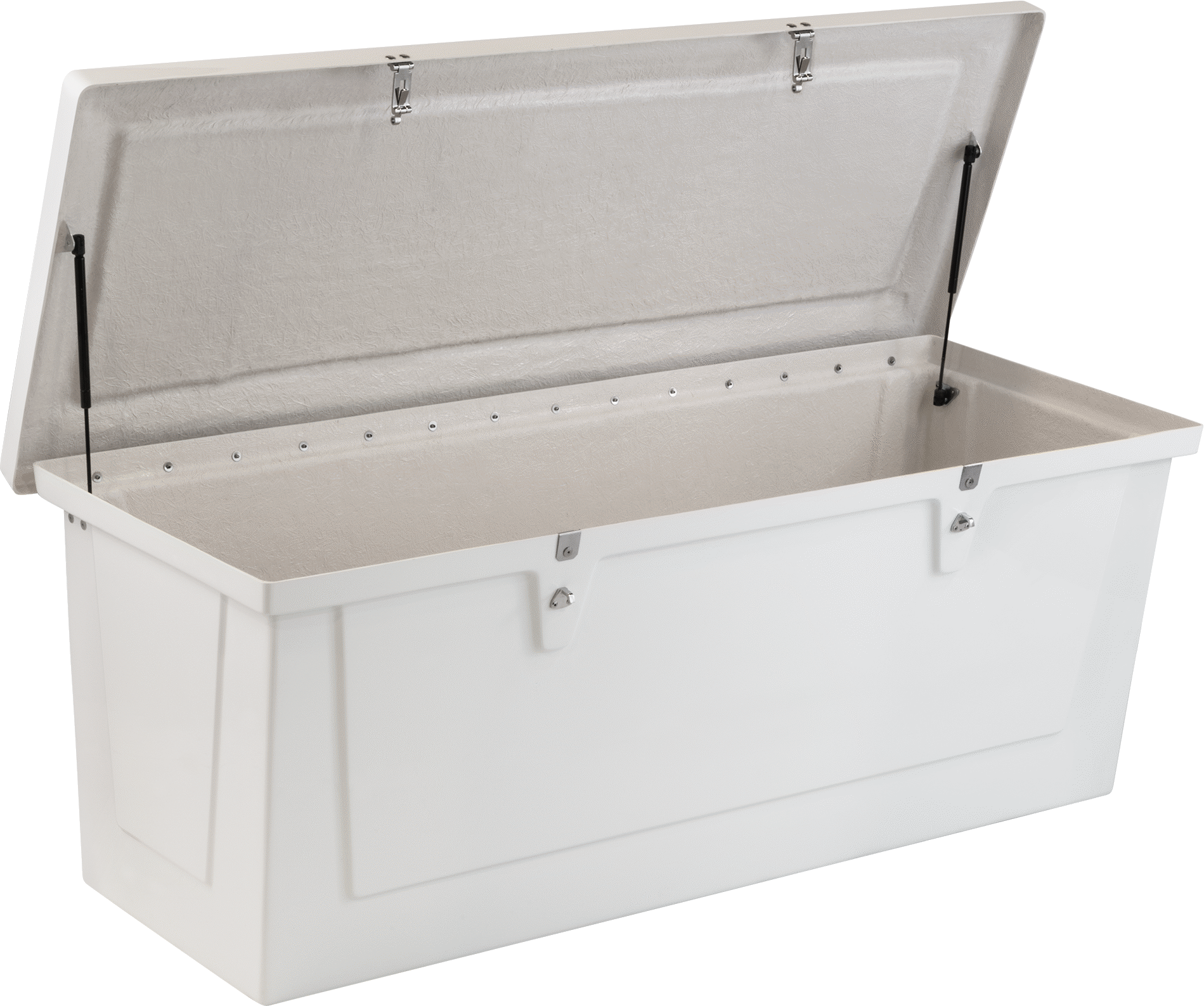 Fiberglas sandık, 72“ Genişlik x 27-1/2” Yükseklik x 26-1/2" Derinlik