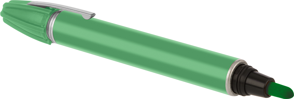 Deterjanla Çıkarılabilir Mürekkep Kalemi, 2,3 mm strok genişliği, Yeşil