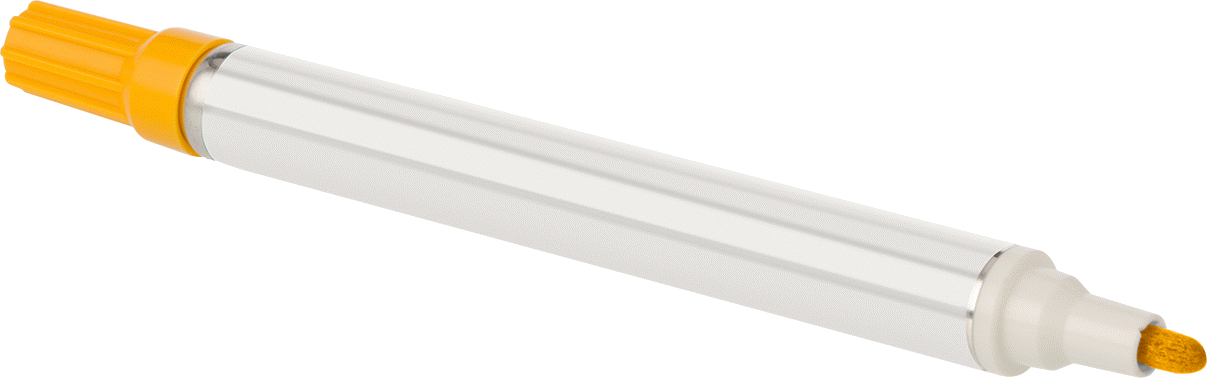 Deterjanla Çıkarılabilir Mürekkep Kalemi, 2,3 mm strok genişliği, Sarı