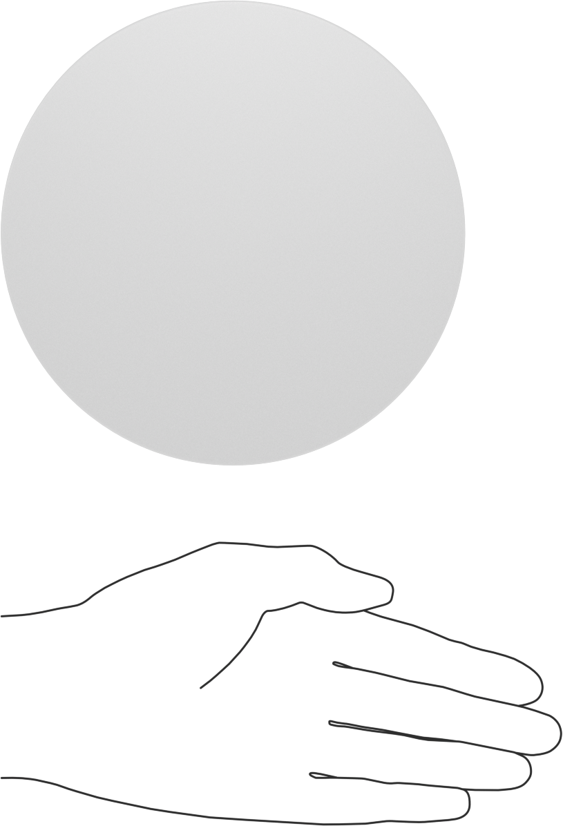 Şeffaf Akrilik Disk, 1/8" Uzunluk, 6" Çap