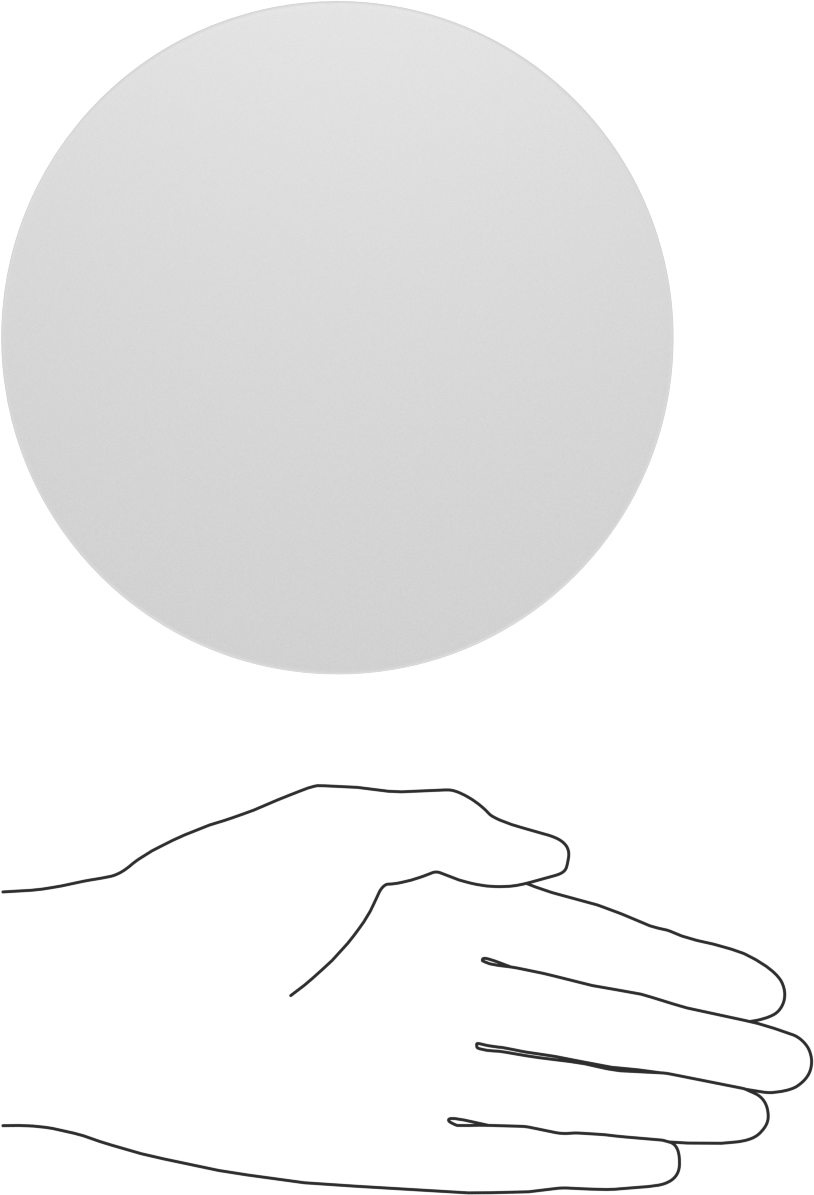 Şeffaf Akrilik Disk, 1/4" Uzunluk, 6" Çap