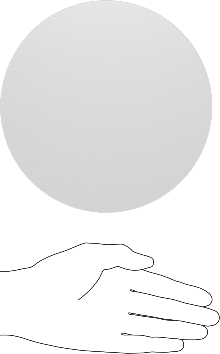 Şeffaf Akrilik Disk, 1/4" Uzunluk, 7" Çap