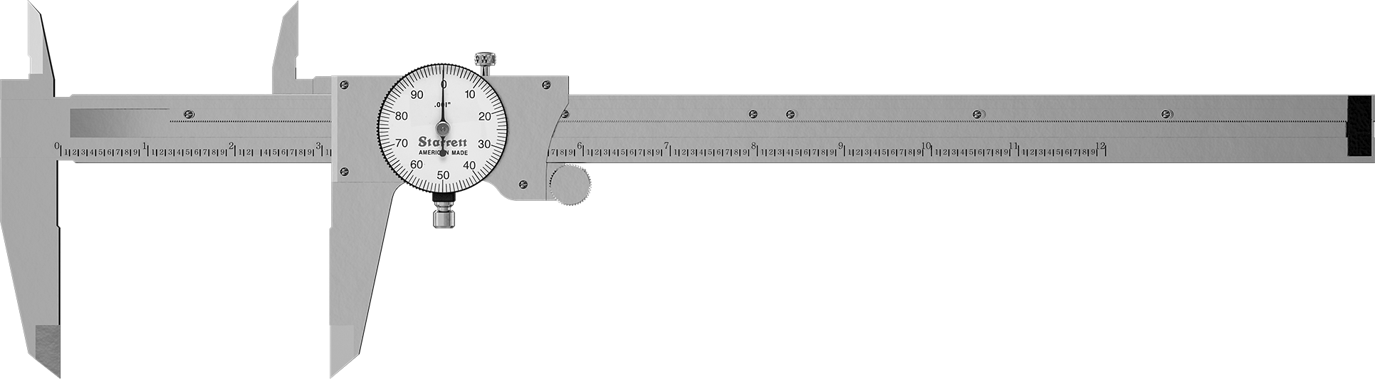 Starrett Kaliper, Kadran, Numara 120-12, 0 ila 12 inç Ölçüm Aralığı