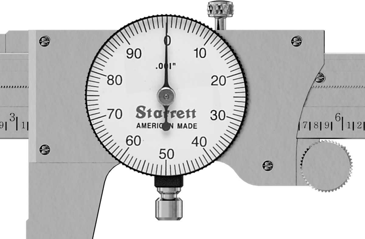Starrett Kaliper, Kadran, Numara 120-12, 0 ila 12 inç Ölçüm Aralığı