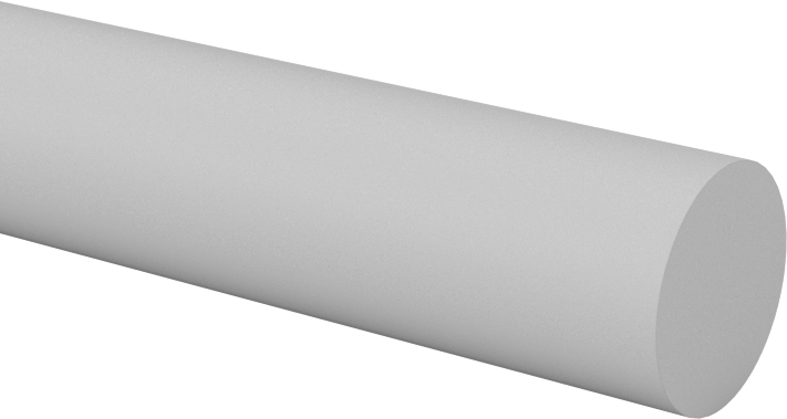 Darbeye Dayanıklı, Kolay Şekillendirilebilir ABS Çubuk, 3/8" Çap, 5 ft. Uzunluk