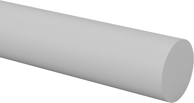 Darbeye Dayanıklı, Kolay Şekillendirilebilir ABS Çubuk, 3/16" Çap, 4 ft. Uzunluk