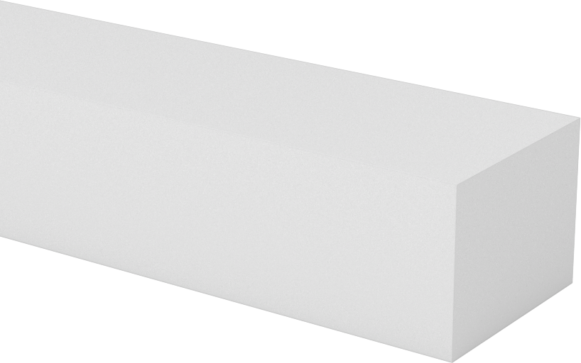 Esnek LDPE Levha, 1" Genişlik, 3/4" Kalınlık, 4 Fit Uzunluk