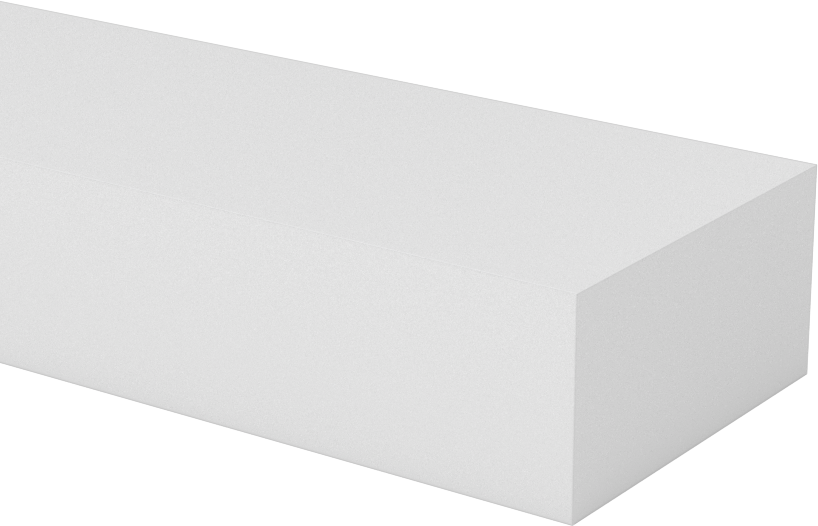 Esnek LDPE Levha, 1-1/2" Genişlik, 3/4" Kalınlık, 4 Fit Uzunluk