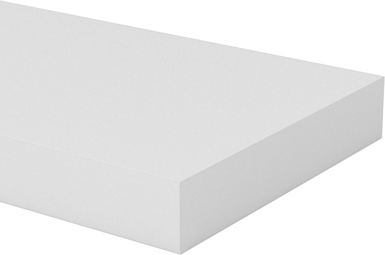 Esnek LDPE Levha, 2 inç Genişlik, 3/8" Kalınlık, 4 Fit Uzunluk