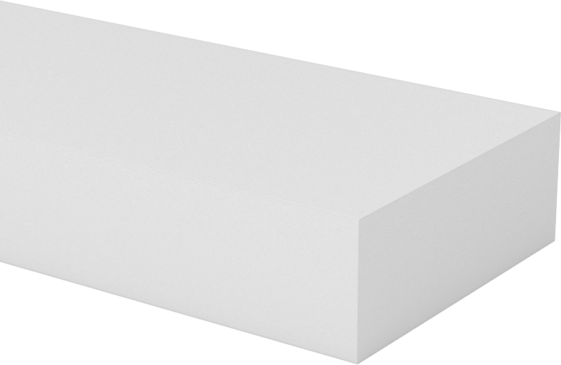 Esnek LDPE Levha, 2 inç Genişlik, 3/4" Kalınlık, 4 Fit Uzunluk