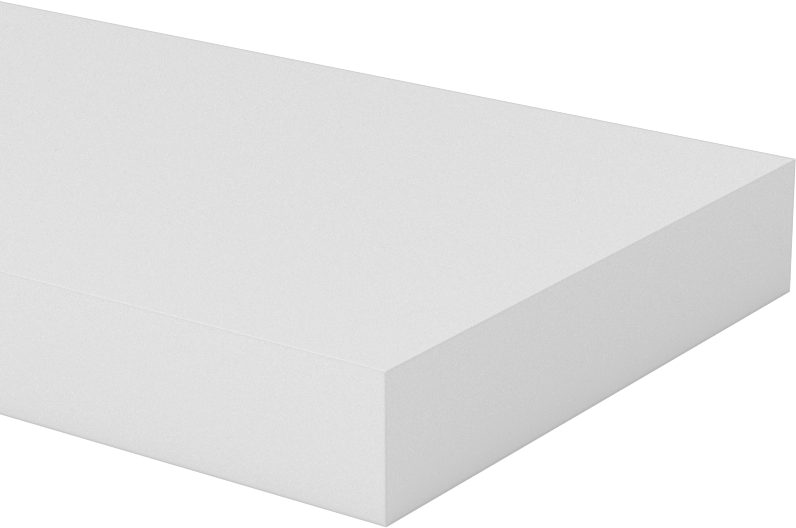 Esnek LDPE Levha, 2-1/2" Genişlik, 1/2" Kalınlık, 4 Fit Uzunluk