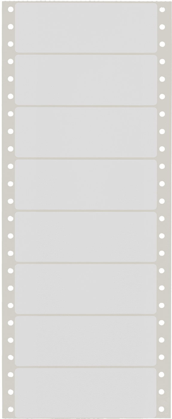 İğneli Beslemeli Yazıcı Etiketleri, 1-7/16“ Yükseklik x 4” Genişlik