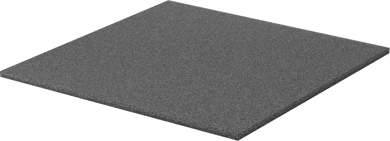 Alev Geciktirici Silikon Köpük, Levha, 1/4" Kalınlık, 12" x 12"