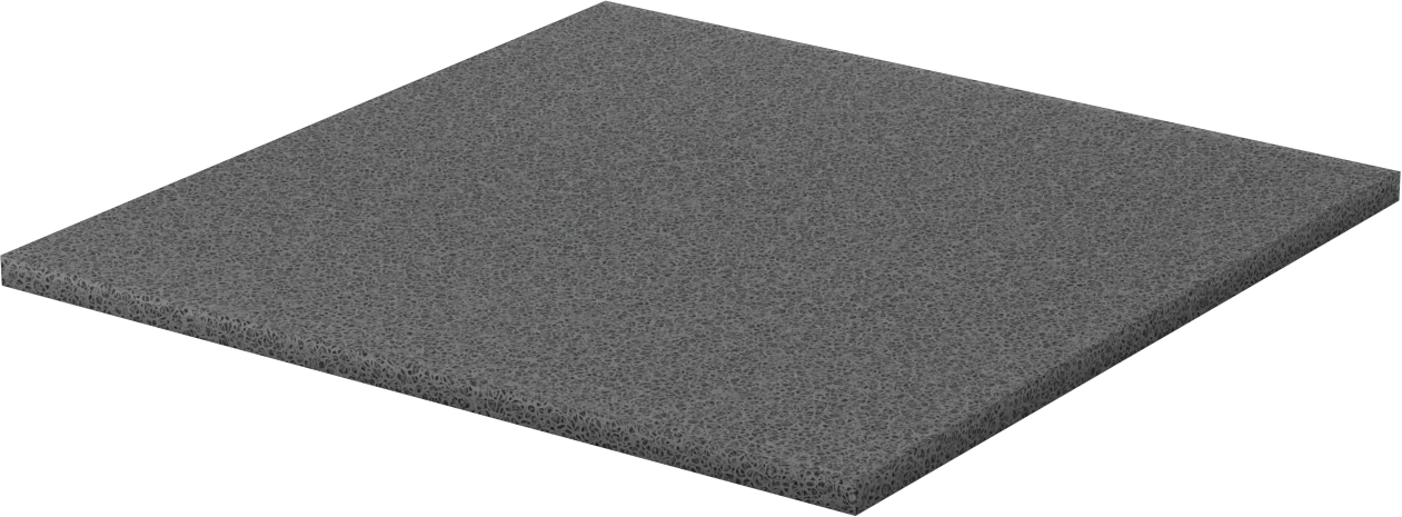 Alev Geciktirici Silikon Köpük, Levha, 3/8" Kalınlık, 12" x 12"