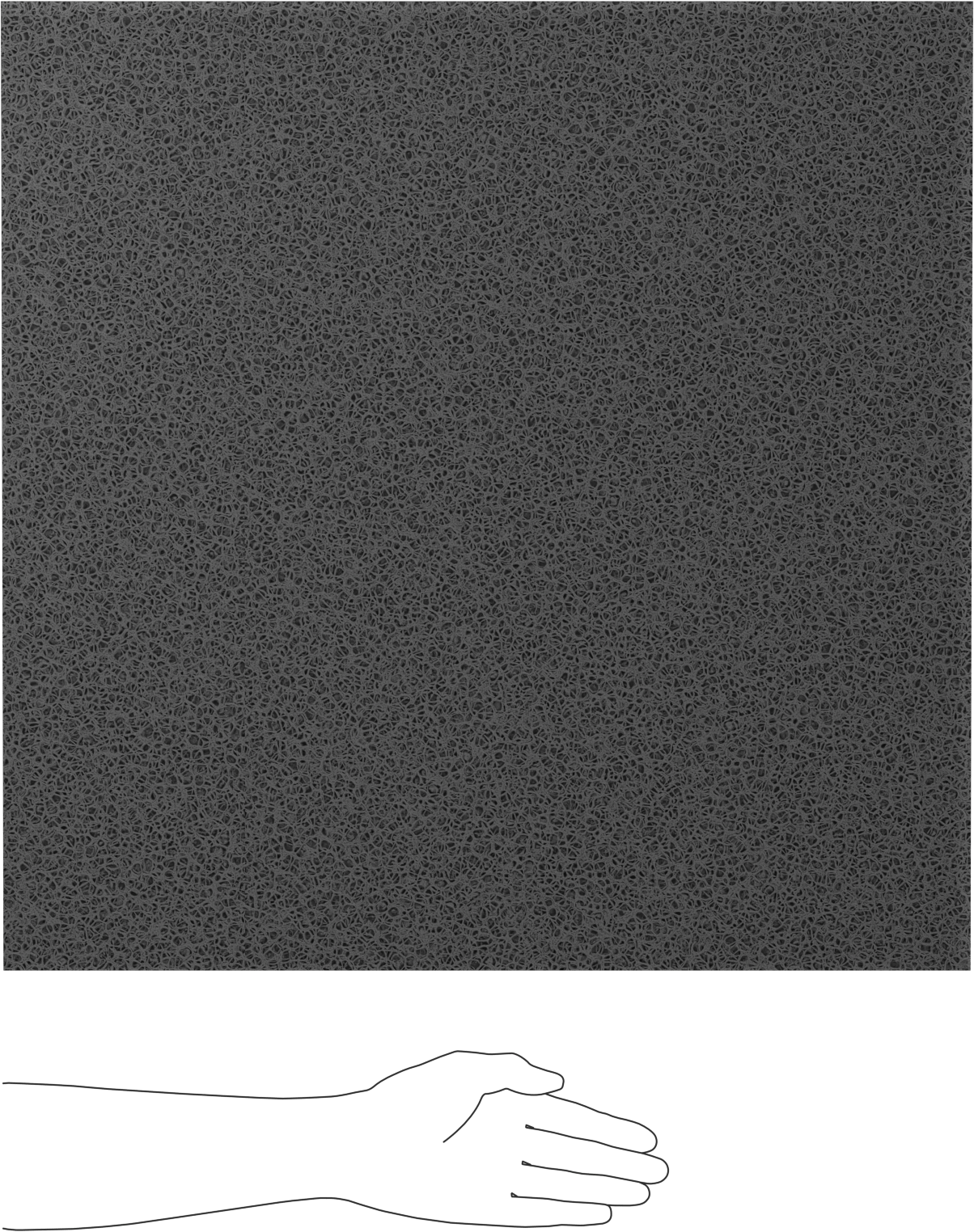 Alev Geciktirici Silikon Köpük, Levha, 1/2" Kalınlık, 24" x 24"