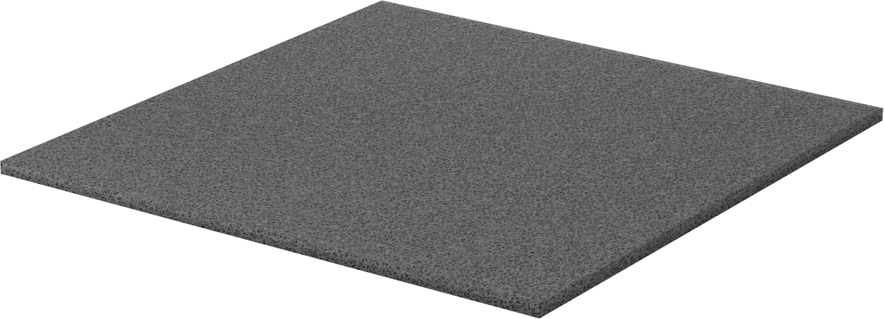 Alev Geciktirici Silikon Köpük, Levha, Arka Yüzü Yapışkanlı, 1/4" Kalınlık, 12" x 12"