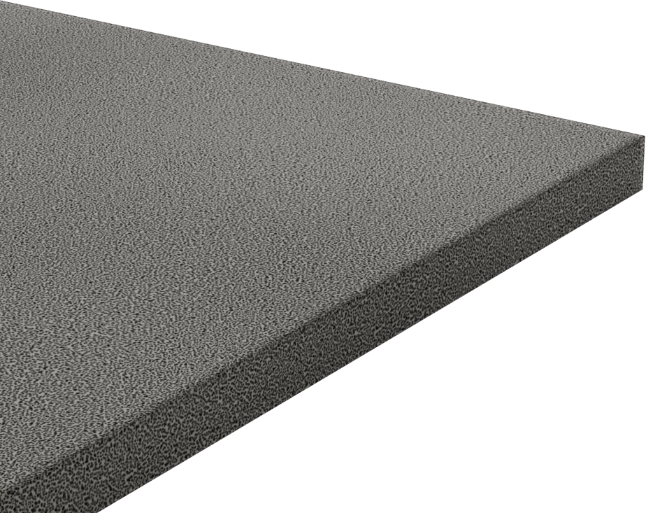 Alev Geciktirici Silikon Köpük, Levha, Arka Yüzü Yapışkanlı, 1/2" Kalınlık, 12" x 12"