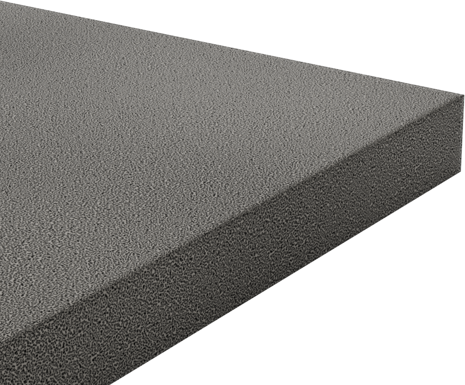 Alev Geciktirici Silikon Köpük, Levha, Arka Yüzü Yapışkanlı, 1" Kalınlık, 12" x 12"