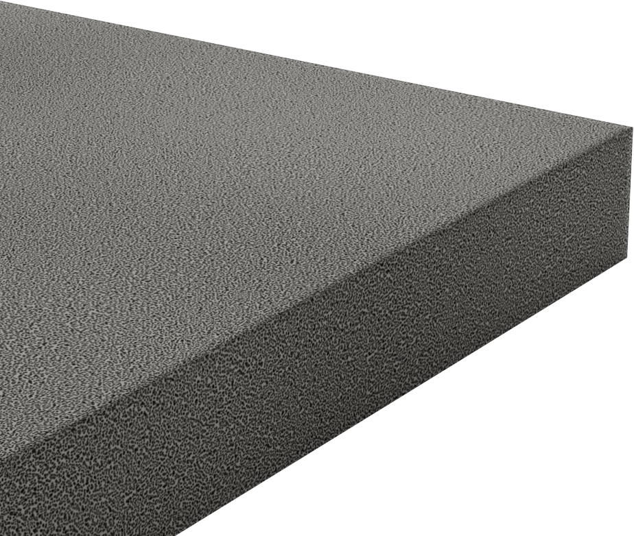Alev Geciktirici Silikon Köpük, Levha, Arka Yüzü Yapışkanlı, 1-1/4" Kalınlık, 12" x 12"