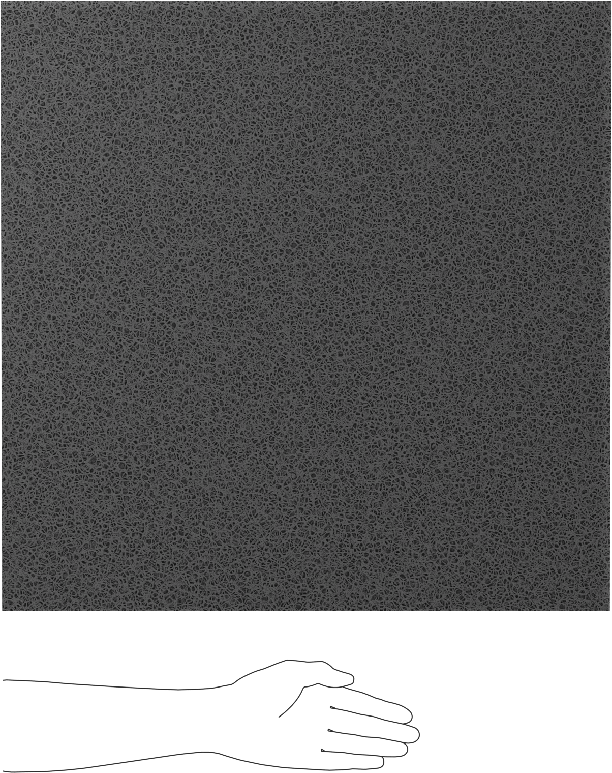Alev Geciktirici Silikon Köpük, Levha, Arka Yüzü Yapışkanlı, 1-1/2" Kalınlık, 24" x 24"