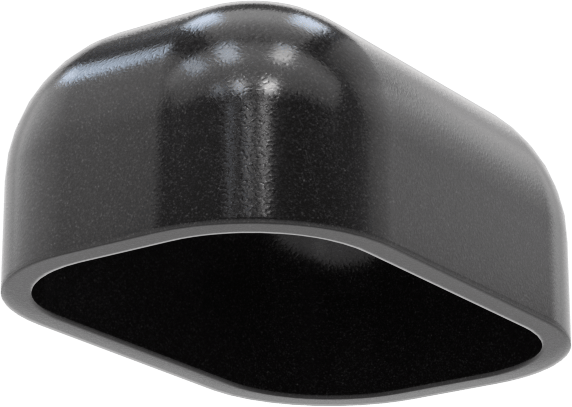 Dikdörtgen Kapaklar, 1-1/8“ x 3/4” Dış Çap için, 1/2" İç Yükseklik