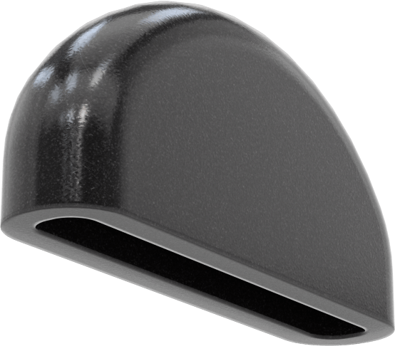 Dikdörtgen Kapaklar, 1 inç x 1/8 inç dış çap için, 1/2" İç Yükseklik