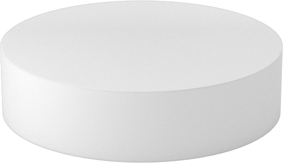 Kimyasallara Dayanıklı Kaygan PTFE Disk, 1/2" Uzunluk, 2 inç Çap