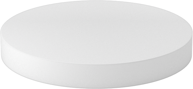 Kimyasallara Dayanıklı Kaygan PTFE Disk, 1/2" Uzunluk, 4" Çap