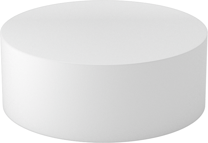 Kimyasallara Dayanıklı Kaygan PTFE Disk, 1-1/2" Uzunluk, 4" Çap