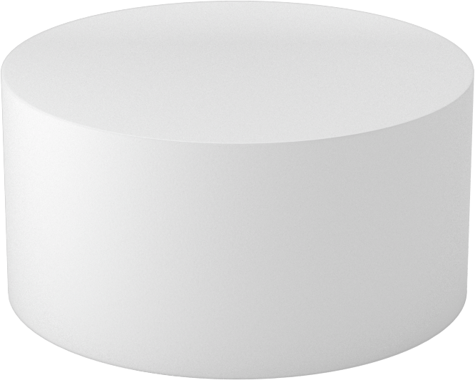 Kimyasallara Dayanıklı Kaygan PTFE Disk, 2" Uzunluk, 4" Çap