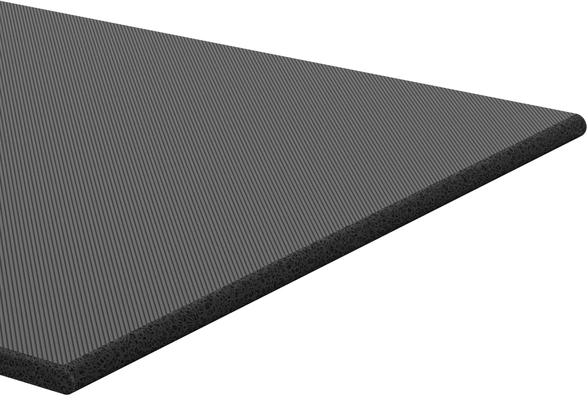 Aşınmaya Dayanıklı Doğal Kauçuk Köpük Levha, 3/8" Kalınlık, 36 inç Genişlik