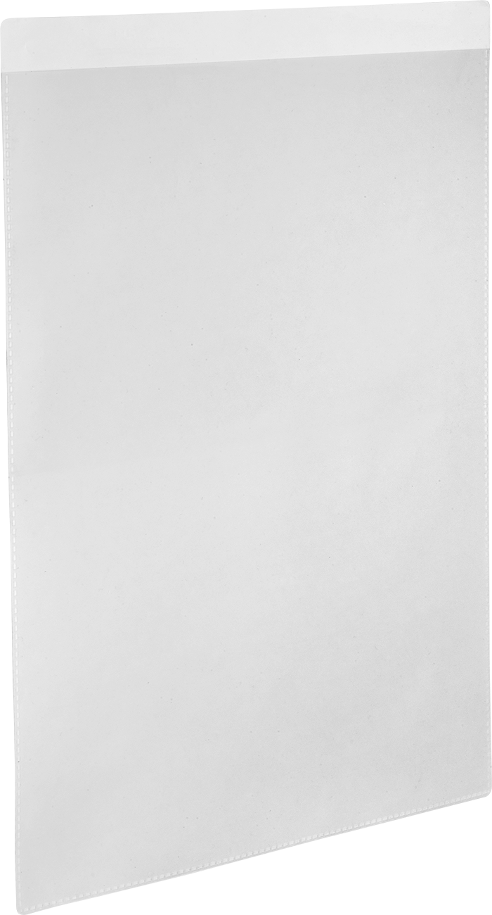 Esnek Tabela Tutucular, Yapışkan Arka Yüzlü, 6“ x 4” x 0,012" Maksimum Tabela için