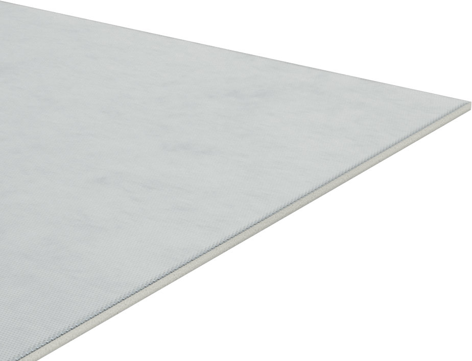 Alüminize Fiberglas Kaplı Silikon Köpük, Alev Geciktirici, Yapışkan Arka Yüzeyli, 0,1 inç Kalınlık, 12" x 12"