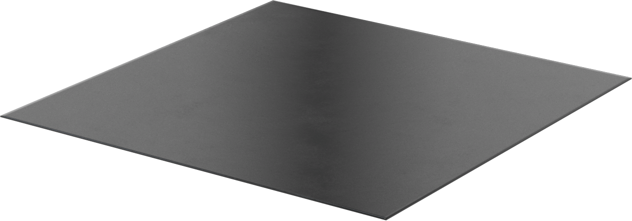 Hava Koşullarına ve Kimyasallara Dayanıklı Santopren Kauçuk, Yapışkan Sırtlı Levha, 12“ Genişlik x 12” Uzunluk, 1/32" Kalınlık