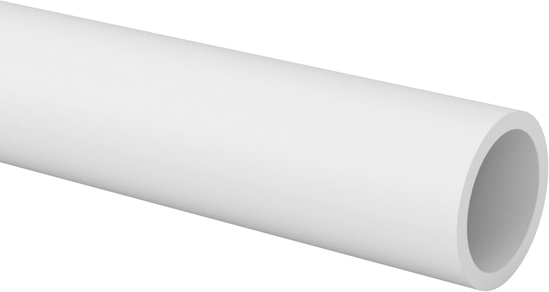 Beyaz Delrin® Asetal Reçine Tüp, Sıkı Tolerans, 5/8" OD x 1/2" ID
