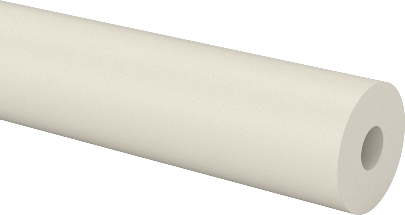 Aşınmaya Dayanıklı Naylon Tüp, Büyük Boy, 1/4" Duvar Kalınlığı, 3/4" OD, 1/4" ID, 5 Fit Uzunluk