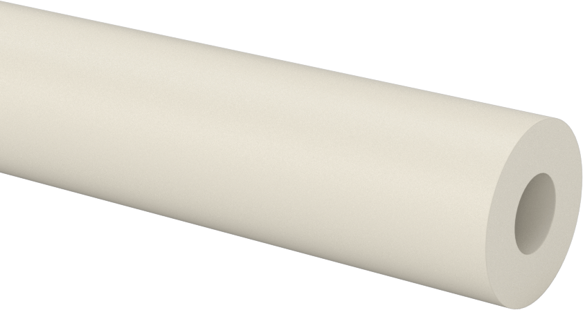 Aşınmaya Dayanıklı Naylon Tüp, Büyük Boy, 1/4" Duvar Kalınlığı, 7/8" OD, 3/8" ID, 5 Fit Uzunluk