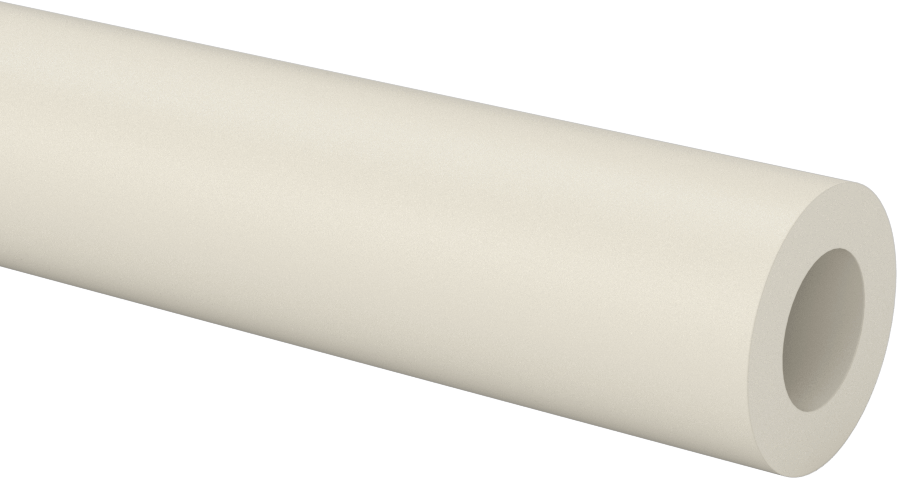 Aşınmaya Dayanıklı Naylon Tüp, Büyük Boy, 1/4" Duvar Kalınlığı, 1-1/8" OD, 5/8" ID, 5 Fit Uzunluk