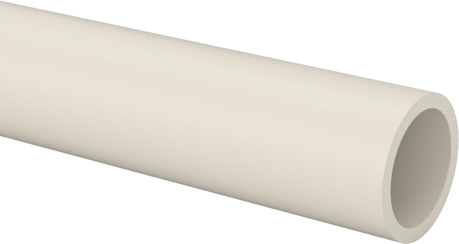 Aşınmaya Dayanıklı Naylon Tüp, 1/8" Duvar Kalınlığı, 1-1/4" OD, 1" ID, 5 Fit Uzunluk