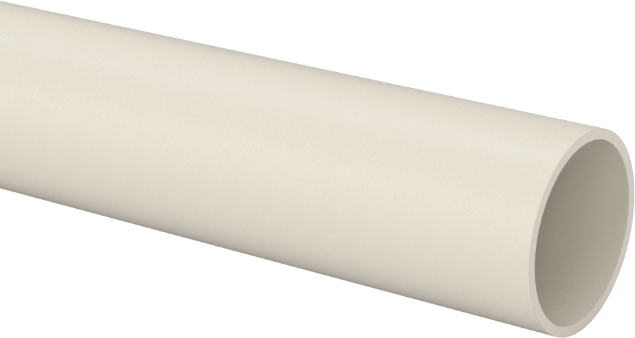 Aşınmaya Dayanıklı Naylon Tüp, 1/16" Duvar Kalınlığı, 1-1/4" OD, 1-1/8" ID, 5 Fit Uzunluk