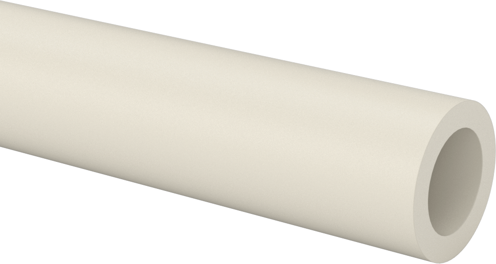 Aşınmaya Dayanıklı Naylon Tüp, Büyük Boy, 1/4" Duvar Kalınlığı, 1-1/2" OD, 1" ID, 5 Fit Uzunluk