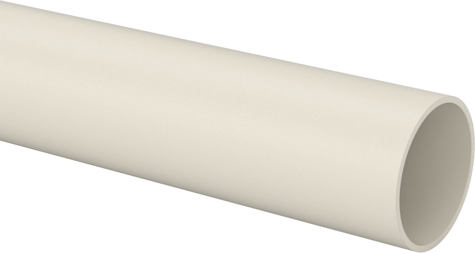 Aşınmaya Dayanıklı Naylon Tüp, 1/16" Duvar Kalınlığı, 1-1/2" OD, 1-3/8" ID, 5 Fit Uzunluk