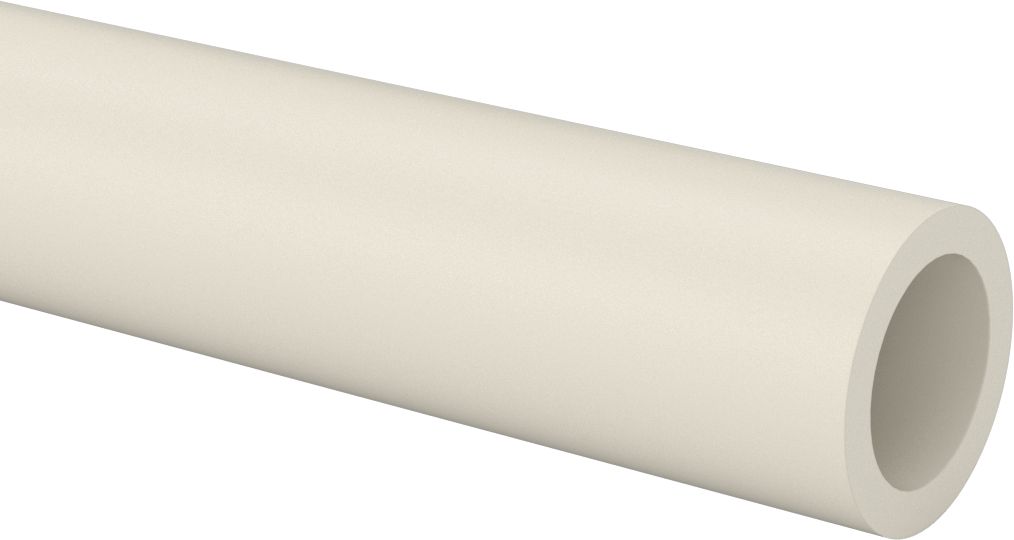 Aşınmaya Dayanıklı Naylon Tüp, Büyük Boy, 1/4" Duvar Kalınlığı, 1-3/4" OD, 1-1/4" ID, 5 Fit Uzunluk
