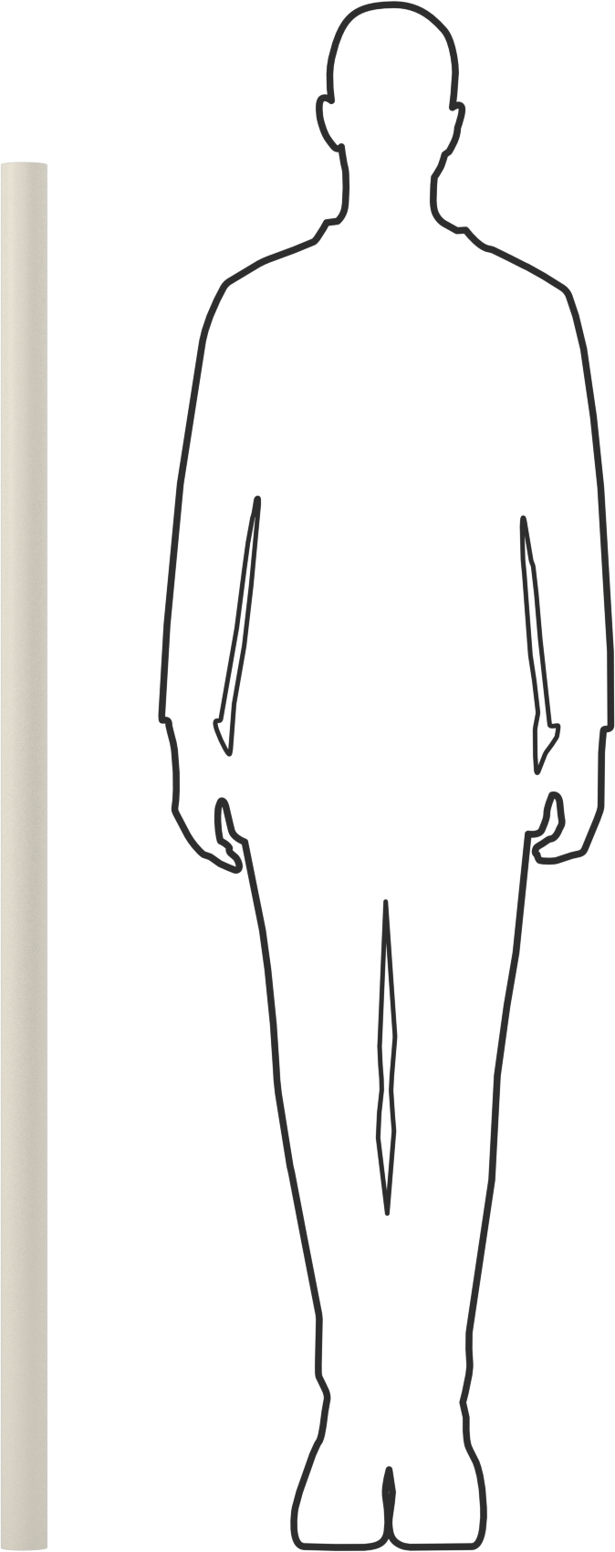Aşınmaya Dayanıklı Naylon Tüp, Büyük Boy, 1/4" Duvar Kalınlığı, 2" OD, 1-1/2" ID, 5 Fit Uzunluk