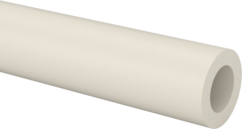 Aşınmaya Dayanıklı Naylon Tüp, Büyük Boy, 1/4" Duvar Kalınlığı, 1-1/4" OD, 3/4" ID, 5 Fit Uzunluk