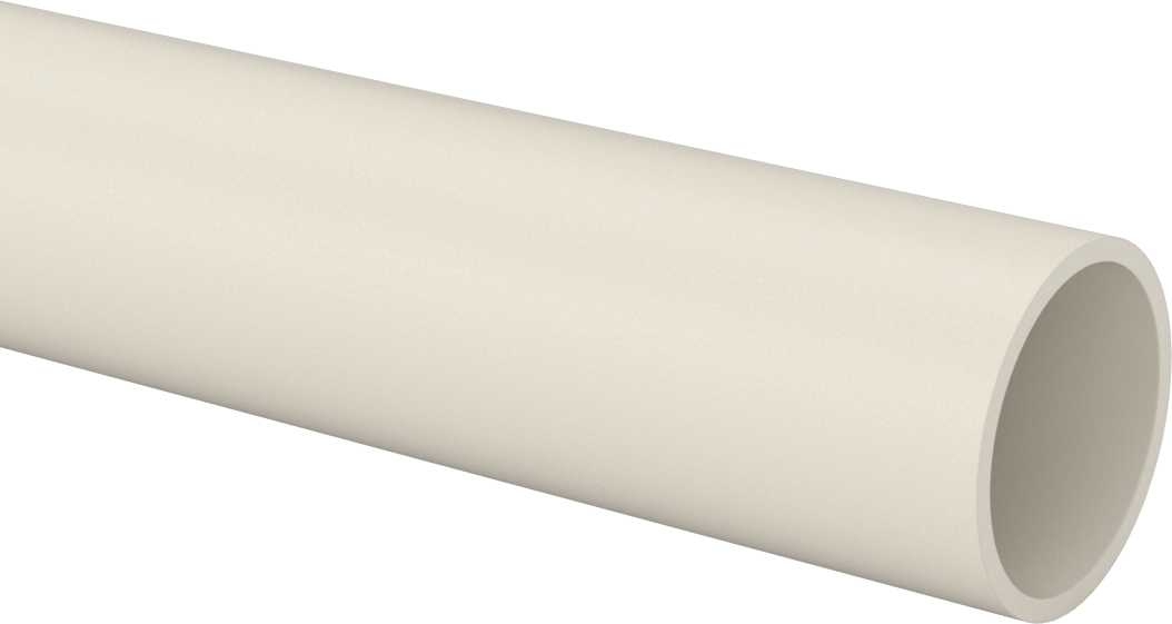 Aşınmaya Dayanıklı Naylon Tüp, Büyük Boy, 1/8" Duvar Kalınlığı, 2" OD, 1-3/4" ID, 5 Fit Uzunluk