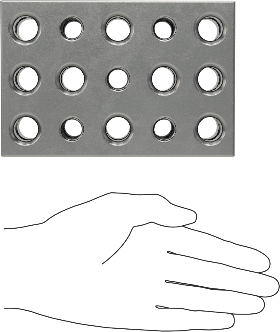 Kurulum Blokları, 23 Delik, 2“ Uzunluk x 6” Genişlik x 4" Yükseklik