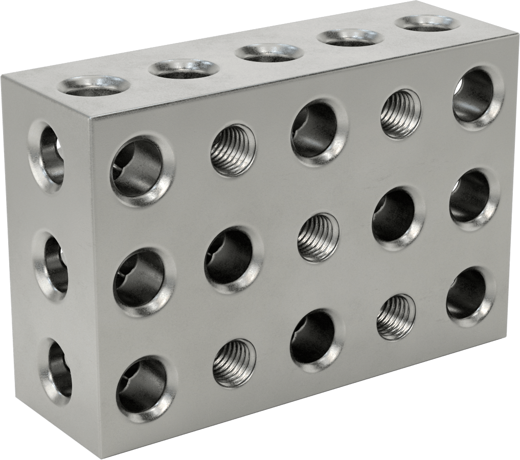 Kurulum Blokları, 23 Delik, 2“ Uzunluk x 6” Genişlik x 4" Yükseklik