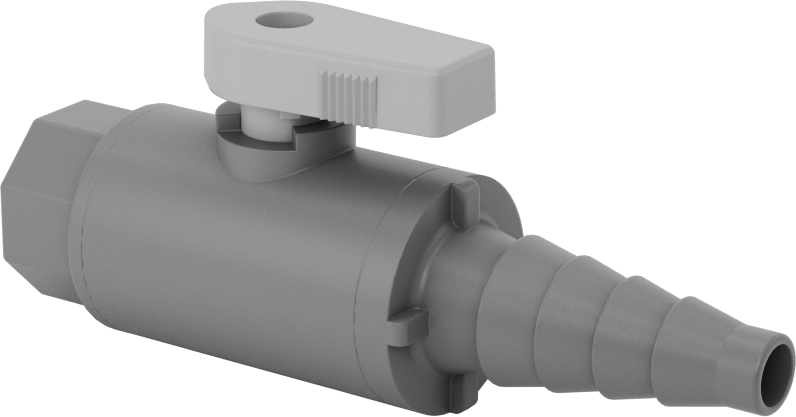 İçme Suyu için Plastik Açma/Kapama Vanası, 1/4 NPT Dişi x 3/8" için Dikenli, 1/2“ ve 5/8” boru iç çapı
