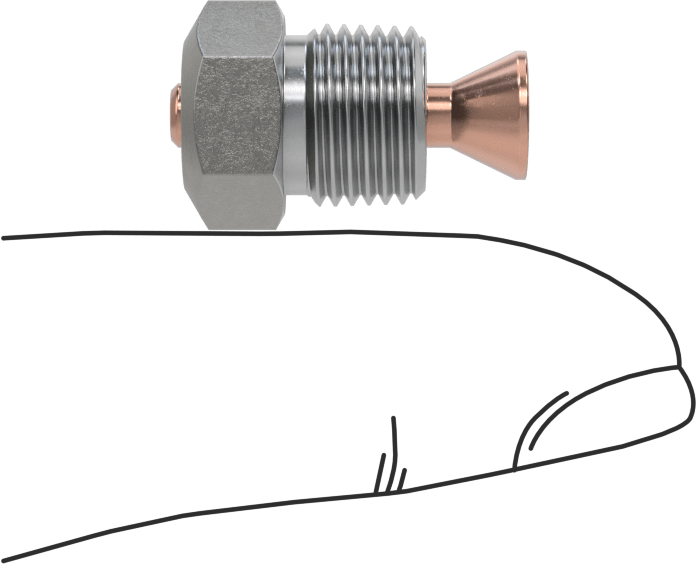Havalandırma Deliği, Çelik, 1/8 NPT Erkek, 125 PSI Maksimum Basınç